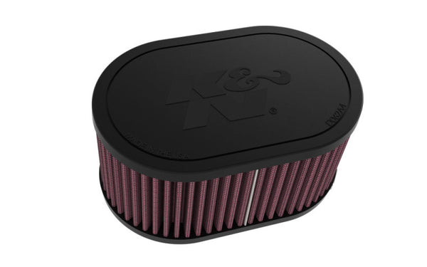 K&N 2-1/8in DUAL FLG 6-1/4 X 4inOD 3inH Universal Clamp-On Air Filter - RU-3510 by K&N Engineering - front view