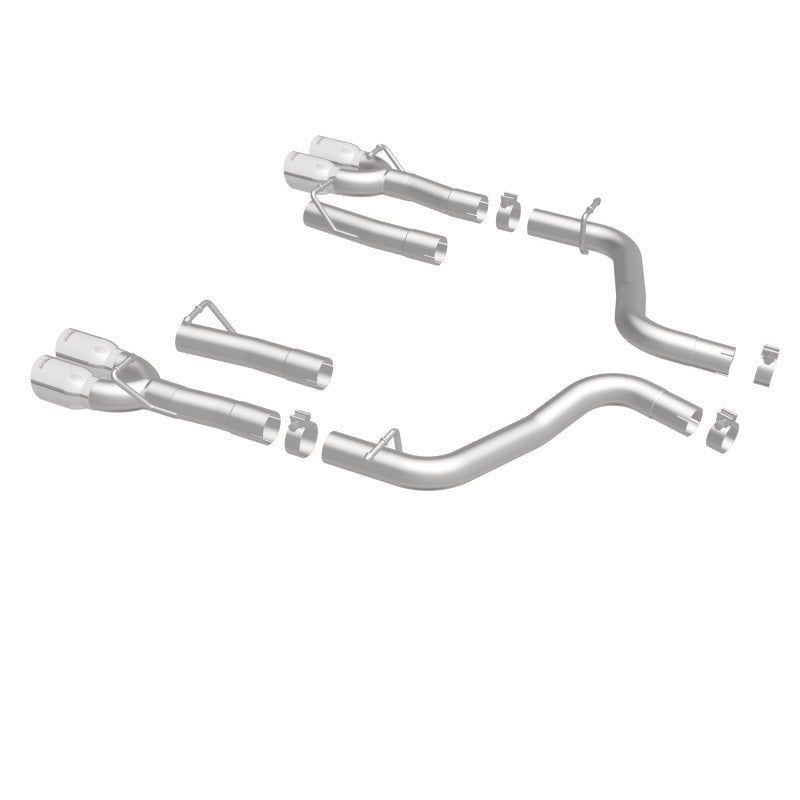 MagnaFlow Axle-Back, SS, 2.5in, Quad Split Rear 3.5in Tip 2015 Dodge Challenger 3.6L V6 - 19218