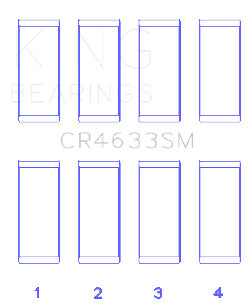 King 07-12 Mini Cooper N14B16C (Size +.3mm Undersize) Connecting Rod Bearing Set - CR4633SM0.3