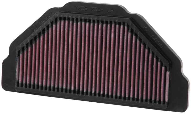 K&N 98-02 Kawasaki ZX6R Ninja/05-08 ZZR600 Air Filter - KA-6098 for 1998-2002 Kawasaki ZX600 Ninja ZX-6R - front view