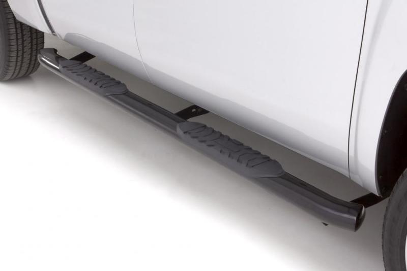 Lund 03-09 Dodge Ram 2500 Quad Cab 4in. Oval Curved Steel Nerf Bars - Black - 23475771