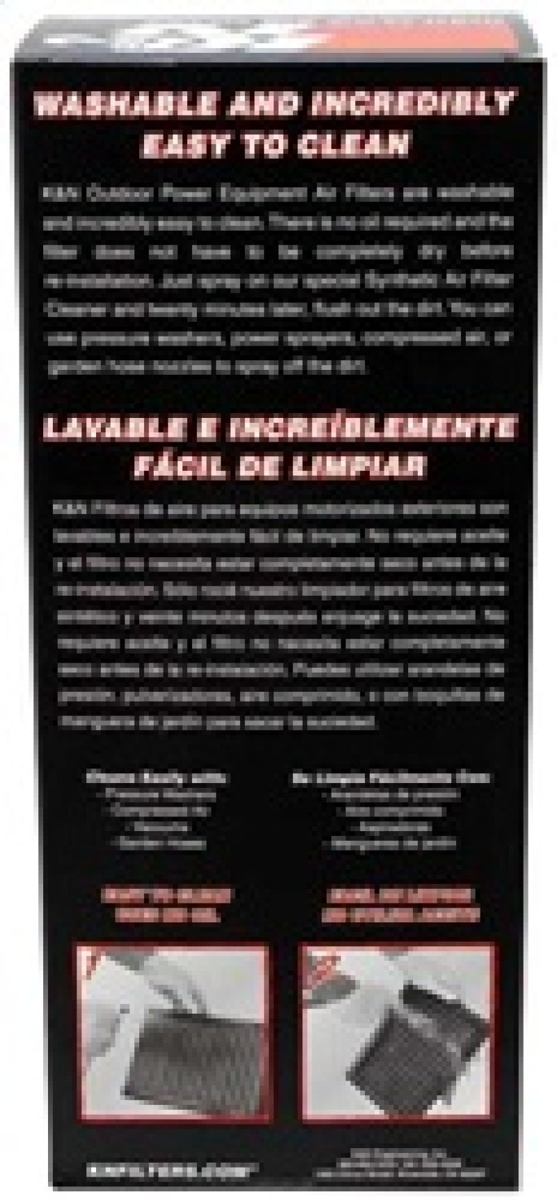 K&N Replacement Industrial Air Filter for Bobcat / Case Intl. / Caterpillar / Hitachi / John Deere - E-4961