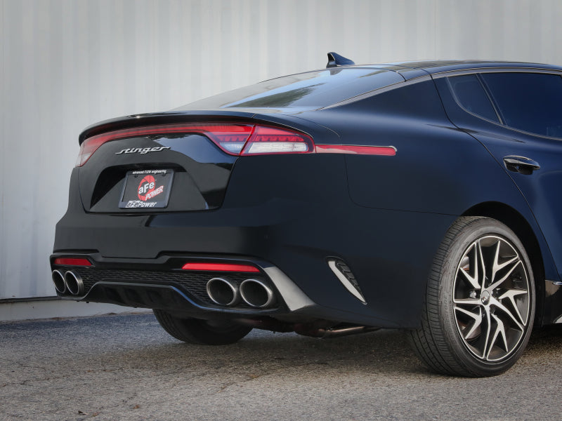 aFe 22-23 Kia Stinger L4-2.5L Turbo Gemini XV 3in to Dual 2-1/2in Cat-Back Exhaust System w/ Cut-Out - 49-37024