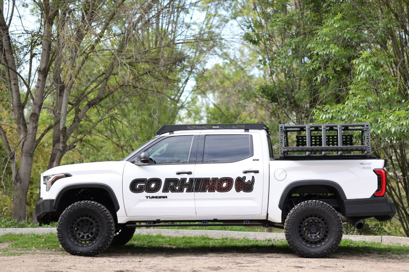 Go Rhino 22+ Toyota Tundra CrewMax Cab 4dr E-BOARD E1 Electric Running Board Kit - Tex. Blk - 20443587PC