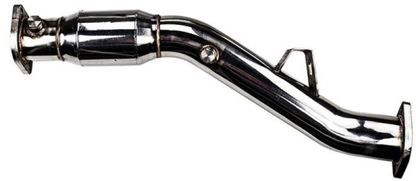Turbo XS 08-12 WRX-STi / 04-09 LGT High Flow Catalytic Converter Pipe - WS08-CP-V2 for 2008-2014 Subaru Impreza - front view