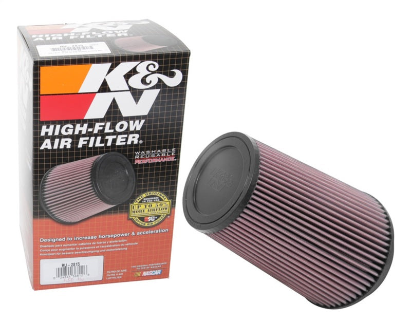 K&N Universal Clamp-On Air Filter 5in FLG / 6-1/2in B / 4-3/8in T / 8-3/4in H - RU-2815