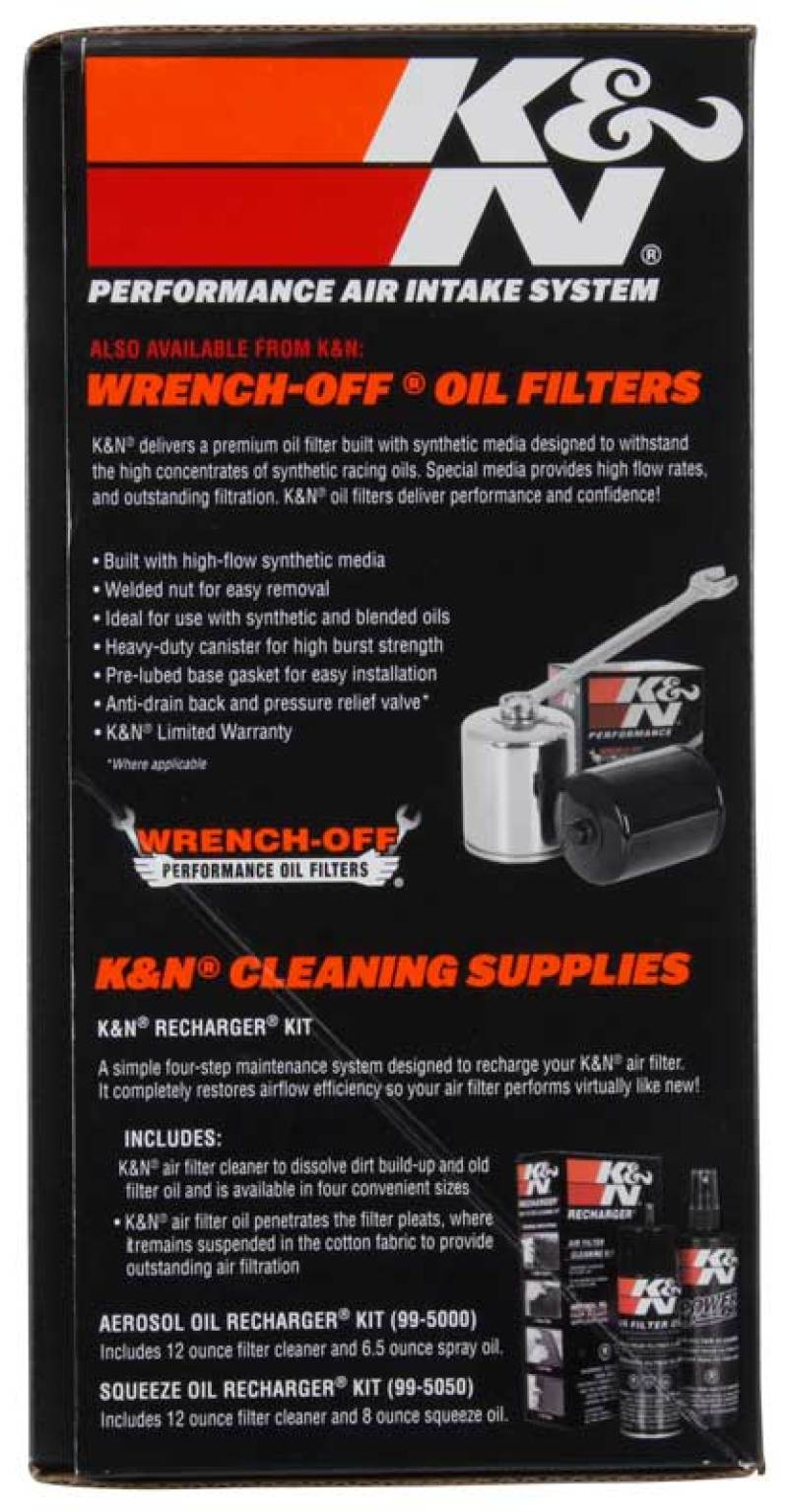 K&N 01-17 Harley Davidson Softail / Dyna FI Performance Air Intake System Silver - 57-1137S