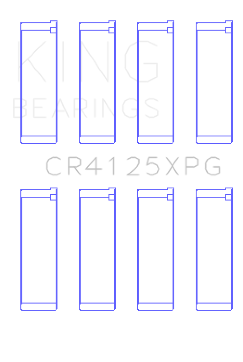 King Subaru EJ20/EJ22/EJ25 (Suites 52mm Journal Size).0.25 Oversized Tri-Metal Perf Rod Bearing Set - CR4125XPG0.25
