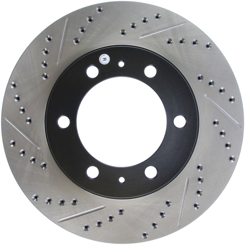 StopTech 07-08 Toyota FJ Cruiser / 05-08 Tacoma (6 lug) / 03-08 4 Runner (319mm disc) SportStop Slo - 127.44129R for 2005-202