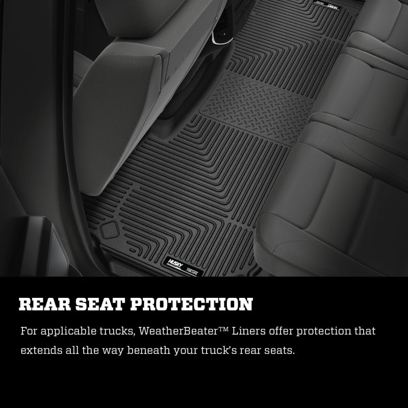 Husky Liners 03-12 Dodge Ram 1500/2500/3500 Series Regular/Quad Cab WeatherBeater Black Floor Liners - 18031