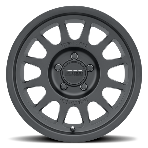 Method MR703 17x8.5 0mm Offset 5x150 110.5mm CB Matte Black Wheel - MR70378558500 by Method Wheels - front view