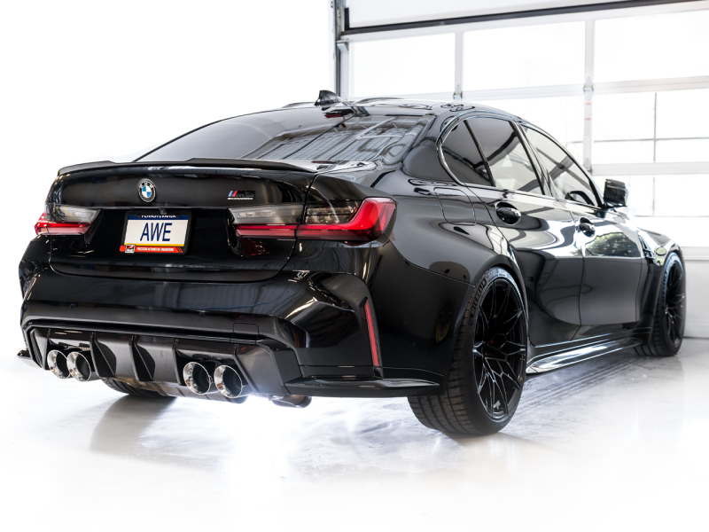AWE Track Edition Catback Exhaust for BMW G8X M3/M4 - Chrome Silver Tips - 3020-43482