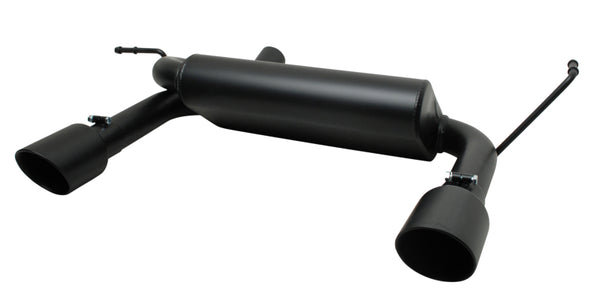 Gibson 07-11 Jeep Wrangler JK Rubicon 3.8L 2.5in Cat-Back Dual Split Exhaust - Black Elite (Ceramic) - 17303-B for 2007-2018 