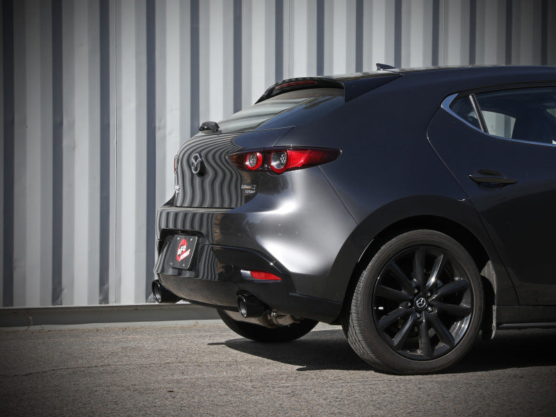 aFe 19-22 Mazda 3 L4 2.5L Takeda 3in to 2-1/2in 304 Stainless Steel Axle-Back Exhaust w/ Black Tip - 49-37023-B