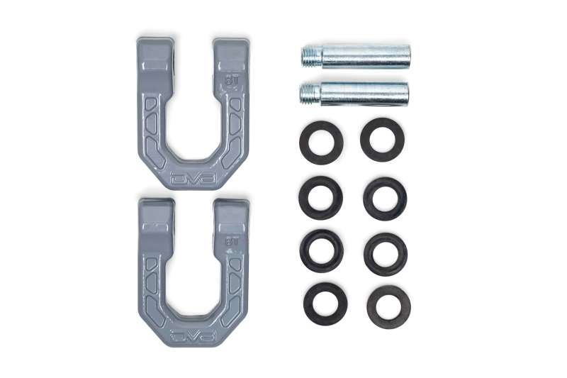 DV8 Offroad Elite Series D-Ring Shackles - Pair (Gray) - UNSK-01GR