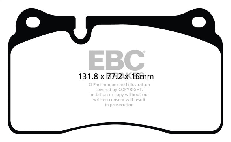 EBC 11-14 Audi TT RS 2.5 Turbo Yellowstuff Front Brake Pads - DP42070R