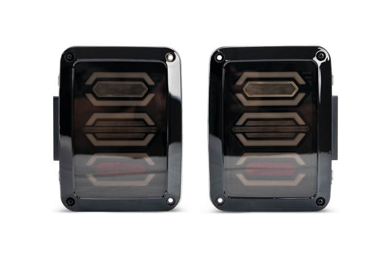 DV8 Offroad 07-18 Jeep Wrangler JK Octagon LED Tail Light - TLJK-02
