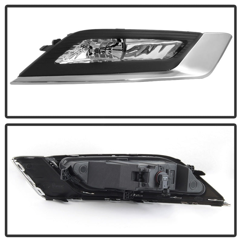Spyder 17-18 Ford Fusion OEM Fog Lights w/ Switch &amp; Cover - Clear (FL-FFUS17-C) - 5085405