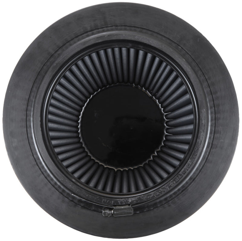 K&N Universal Rubber Filter-Round Tapered 6in Flange ID x 9in Base OD x 6.625in Top OD x 7.5in H - RU-5177HBK