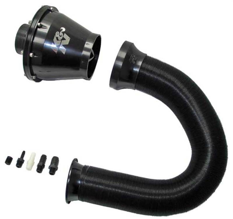 K&N Universal Apollo Black Cold Air Intake - 70mm OD FLG PP - RC-5052AB by K&N Engineering - front view