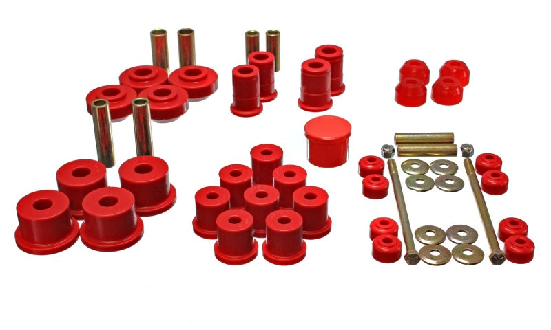 Energy Suspension 67-73 Ford Mustang Red Hyper-flex Master Bushing Set - 4.18111R for 1967-1973 Ford Mustang - front view