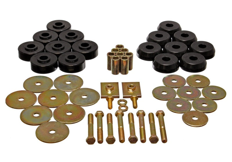 Energy Suspension Body Mount Set Exc. Cconvertible - Black - 3.4166G for 1959-1964 Chevrolet Bel Air - front view