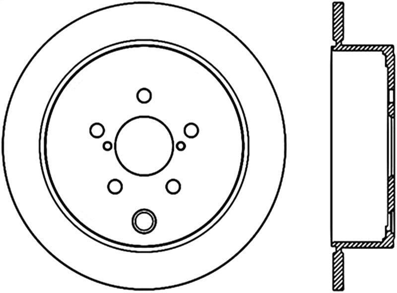 Stoptech 09-10 Subaru Forester / 08-10 Impreza/WRX Rear CRYO-STOP Rotor - 120.47029CRY for 2008-2014 Subaru Impreza - angle v