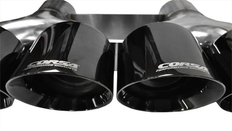 Corsa 15-15 Chevrolet Corvette 6.2L V8 Quad 45in Polished Black Pro-Series Tip Kit - 14062BLK