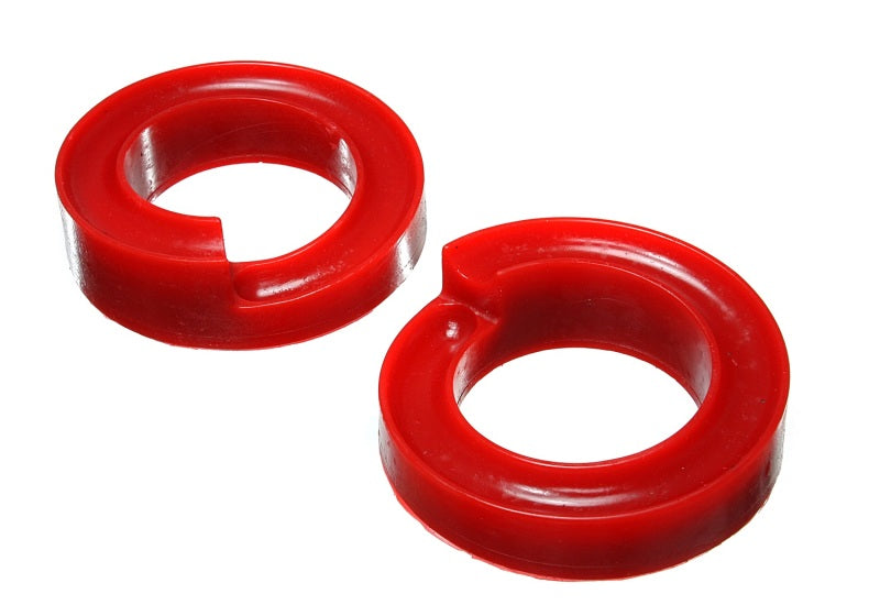 Energy Suspension 2005-07 Ford F-250/F-350 SD 2/4WD Front Coil Spring Isolator Set - Red - 4.6111R for 2005-2007 Ford F 250