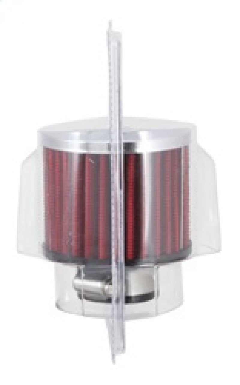 K&N 1.25in Flange ID x 3in OD x 2.5in H Rubber Base Crankcase Vent Filter - 62-1390