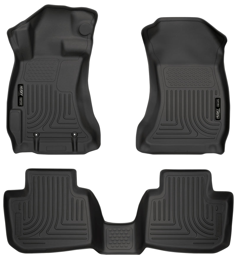 Husky Liners Subaru 12-14 Impreza/2015 WRX/STi WeatherBeater Combo Front&amp;2nd Row Black Floor Liners - 99801