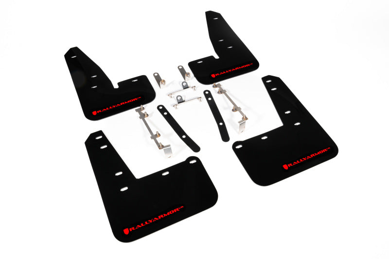Rally Armor 2023 Toyota GR Corolla Black UR Mud Flap w/ Red Logo - MF89-UR-BLK-RD