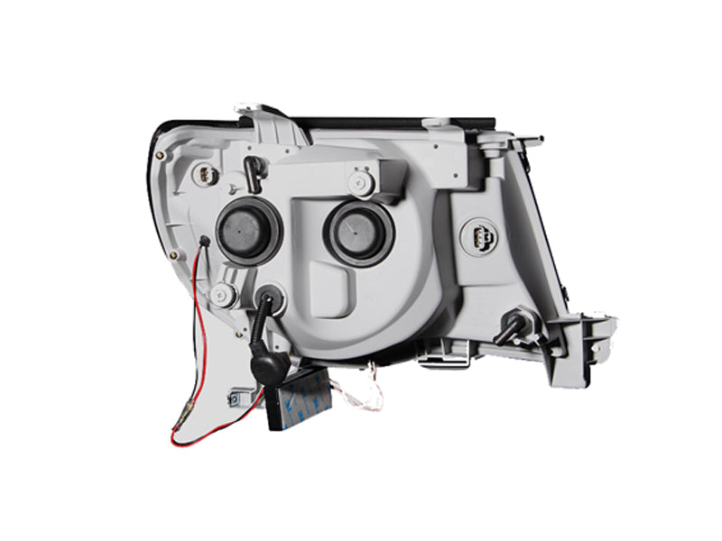 ANZO 2005-2011 Toyota Tacoma Projector Headlights w/ Halo Black - 121282