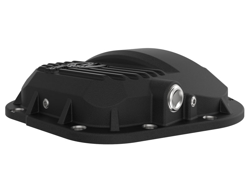 aFe Pro Series Dana 60 Front Differential Cover Black w/ Machined Fins 17-20 Ford Trucks (Dana 60) - 46-71100B