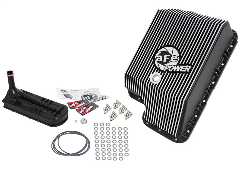 afe Transmission Pan (Black); Ford Diesel Trucks 03-10 V8-6.0/6.4L (td) - 46-70122-1