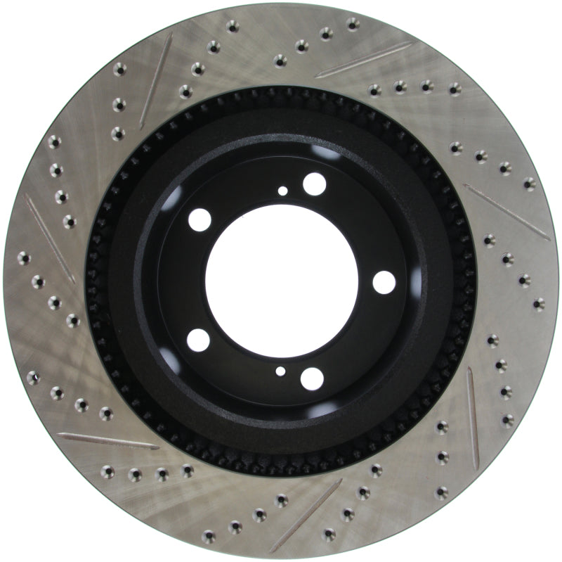 StopTech 07-09 Toyota Tundra / 08-09 Toyota Sequoia Front Left Slotted &amp; Drilled Rotor - 127.44156L