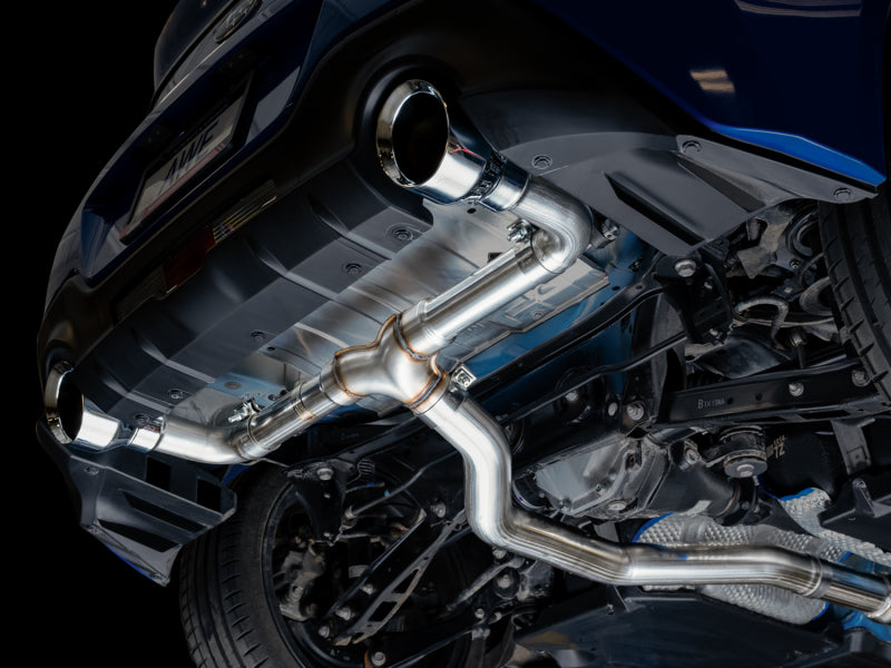 AWE Subaru BRZ/ Toyota GR86/ Toyota 86 Track Edition Cat-Back Exhaust- Chrome Silver Tips - 3020-32279