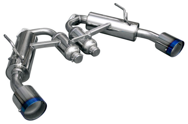 HKS Q50 VQ37 Dual Hi-Power Titanium Tip Catback Exhaust - 32009-BN005 by HKS - front view