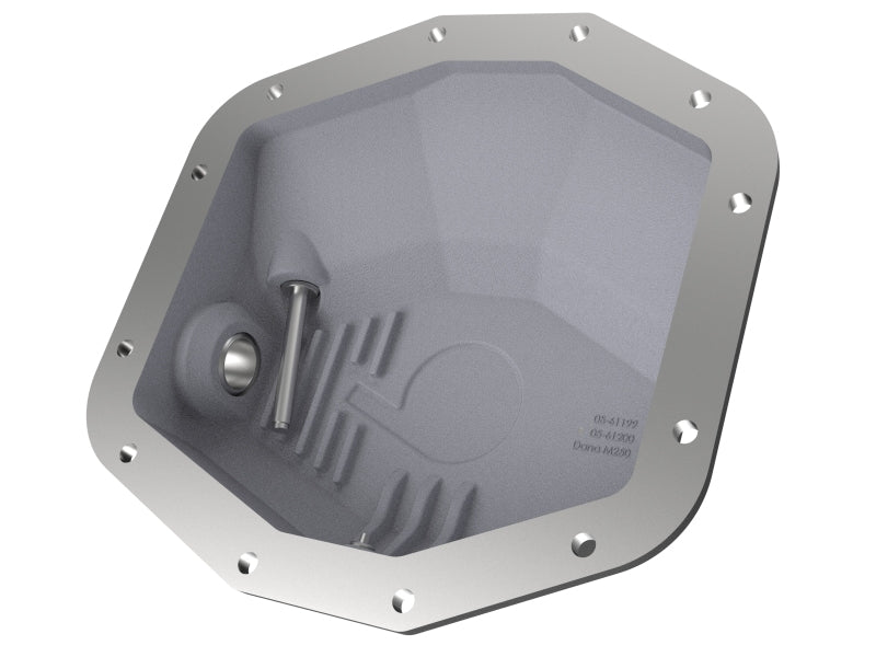 aFe POWER 21-22 Ram 1500 TRX Hemi V8 6.2L (sc) PRO Series Rear Differential Cover Black w/ Machined - 46-71280B