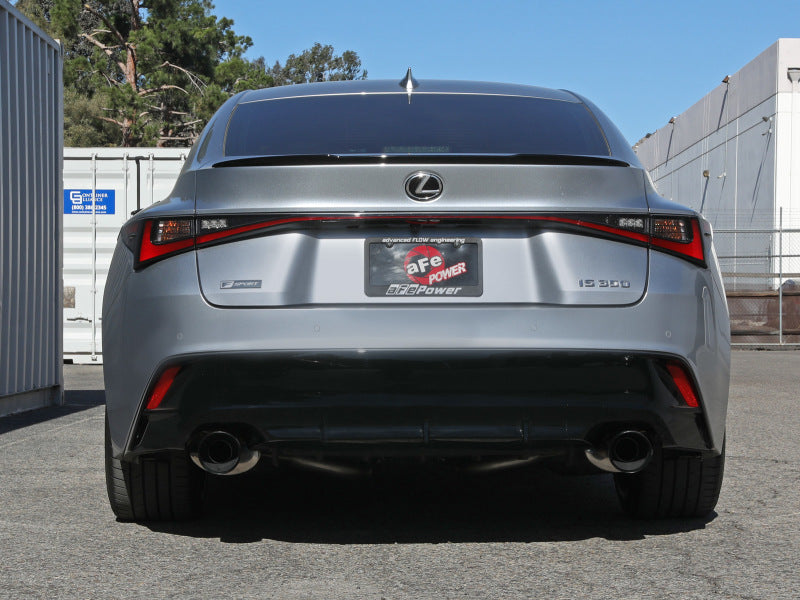 aFe Takeda 14-22 Lexus IS350 V6 2.5in. 304 Stainless Steel Axle-Back Exhaust System w/ Black Tip - 49-36060-B