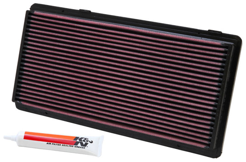 K&N 96-01 Jeep Cherokee 2.5L/4.0L Drop In Air Filter - 33-2122 for 1996-2001 Jeep Cherokee - front view