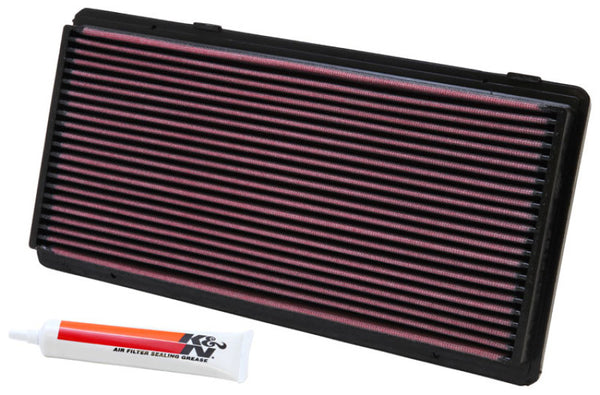 K&N 96-01 Jeep Cherokee 2.5L/4.0L Drop In Air Filter - 33-2122 for 1996-2001 Jeep Cherokee - front view
