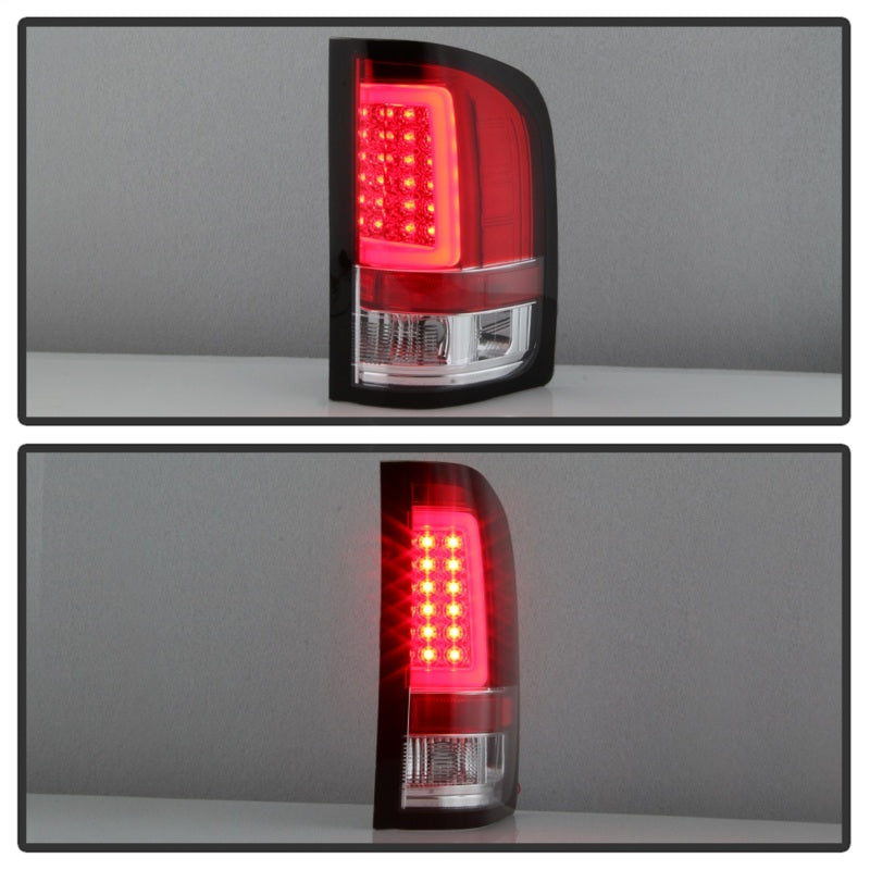 Spyder 07-13 Silverado (Will Not Work w/2010 921 Bulb) V3 Tail Lights Rd/Clr ALT-YD-CS07V3-LBLED-RC - 5084101