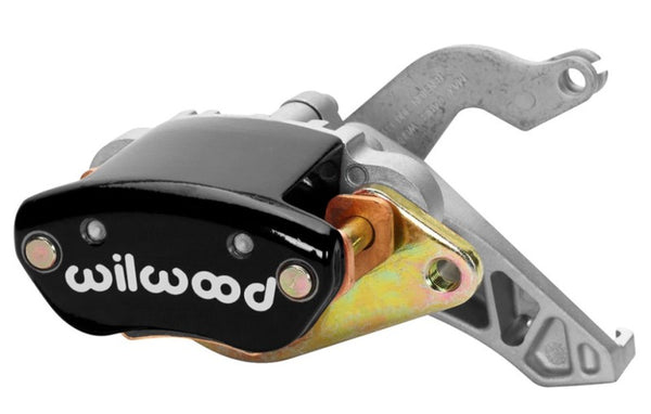 Wilwood Caliper-MC4 Mechanical-L/H - Black w/ Logo 1.19in Piston .81in Disc - 120-12070-BK by Wilwood
