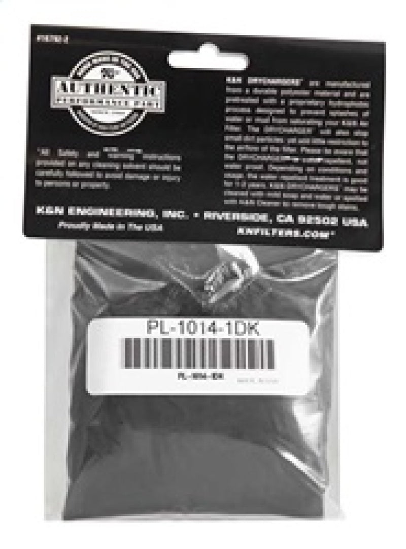 K&N Polaris Black Round Drycharger Air Filter Wrap 11.25inx3inx3in - PL-1014-1DK for 2014-2016 Polaris RZR XP 1000 EPS - clos