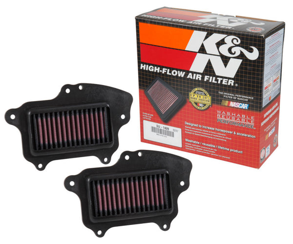 K&N 16-17 Suzuki Boulevard M90 1462CC Replacement Drop In Air Filter (Set of 2) - SU-1409 for 2014-2019 Suzuki C90 Boulevard 