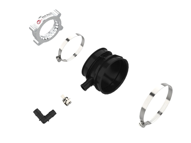 aFe 2020 Vette C8 Silver Bullet Aluminum Throttle Body Spacer Works w/ Factory Intake Only - Silver - 46-34017