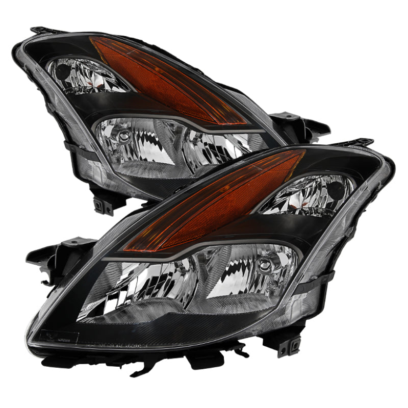 Xtune Nissan Altima Coupe 08-09 Halogen Only OEM Headlights Black HD-JH-NA08-2D-BK - 9029691