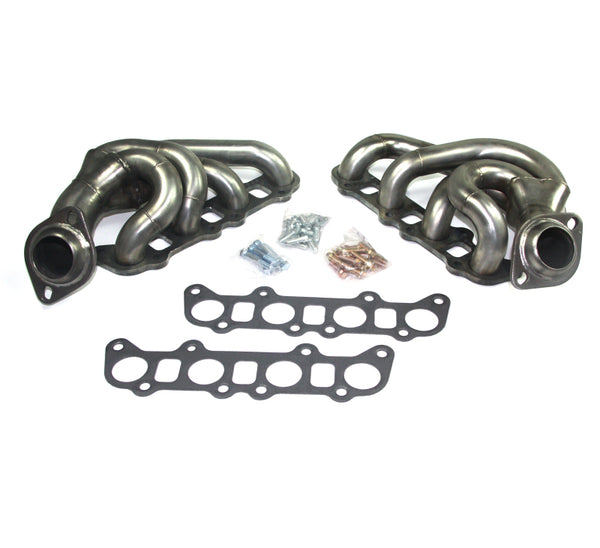 JBA 15-20 Ford F-150 5.0L Coyote 1-3/4in Primary Raw 409SS Cat4Ward Header - 1683S for 2015-2022 Ford F 150 - front view