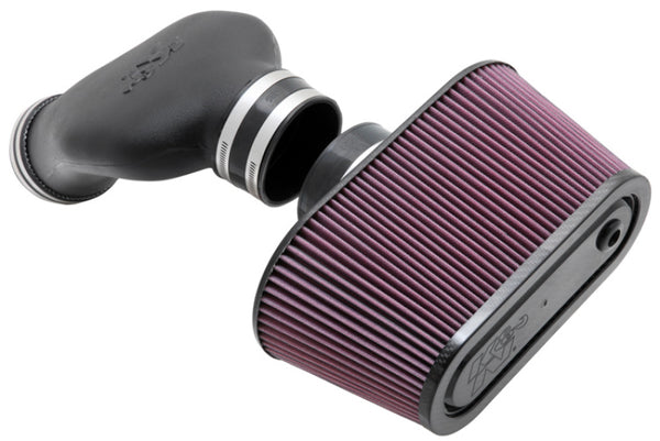 K&N 01-04 Chevy Corvette V8-5.7L Aircharger Performance Intake - 63-1050 for 2001-2004 Chevrolet Corvette - front view
